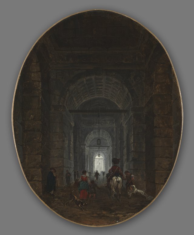 The Grotto of Posillipo by Hubert Robert