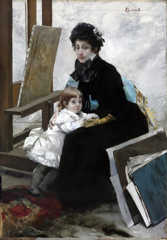 Madeleine Lerolle and Her Daughter Yvonne by Paul-Albert Besnard