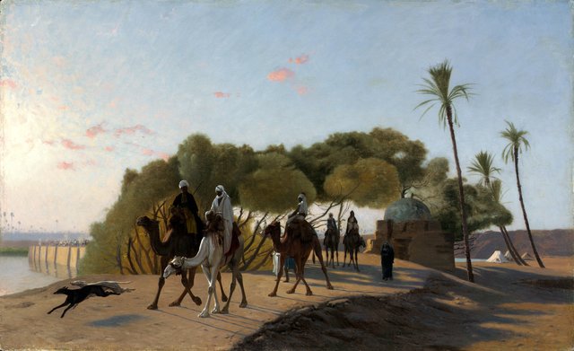Leaving the Oasis by Jean-Léon Gérôme