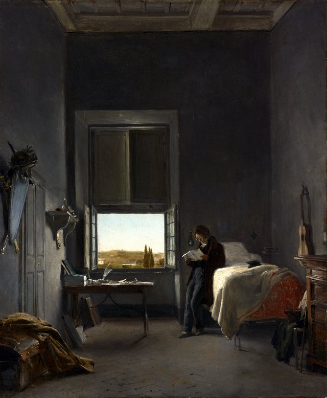 The Artist in His Room at the Villa Medici, Rome by Léon Cogniet