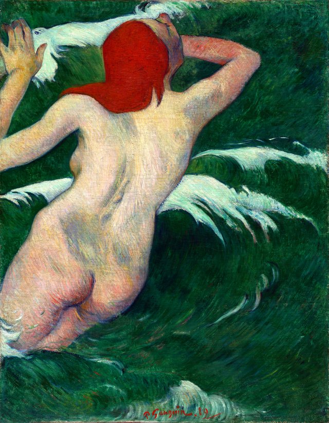 In the Waves (Dans les Vagues) by Paul Gauguin