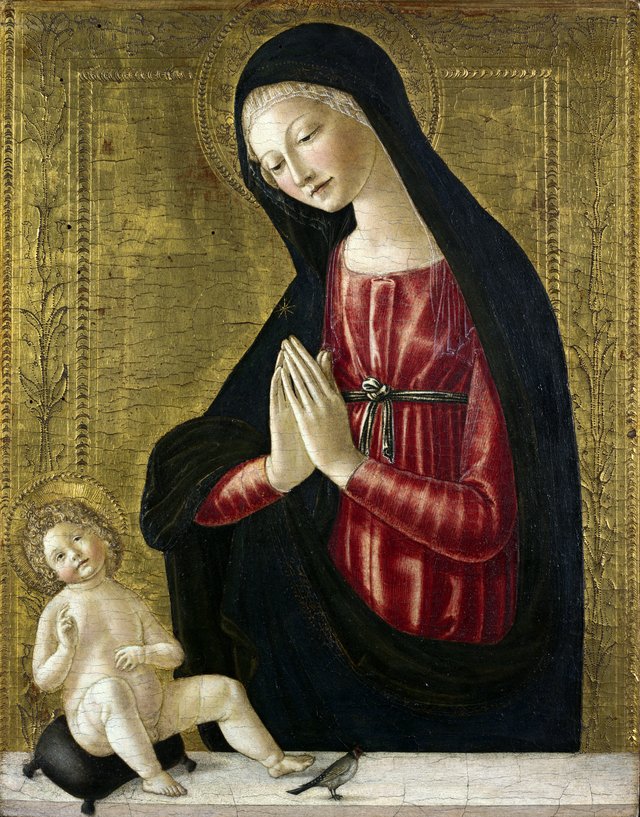 Virgin and Child with a Goldfinch by Neroccio di Bartolomeo de' Landi