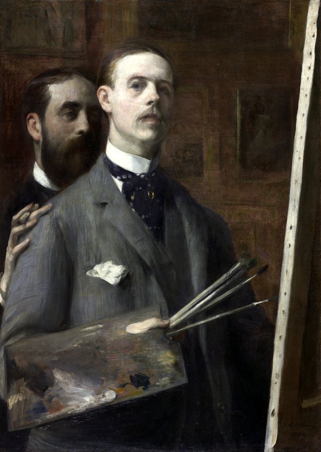 Self-Portrait with Raphael de Ochoa by Jacques-Émile Blanche