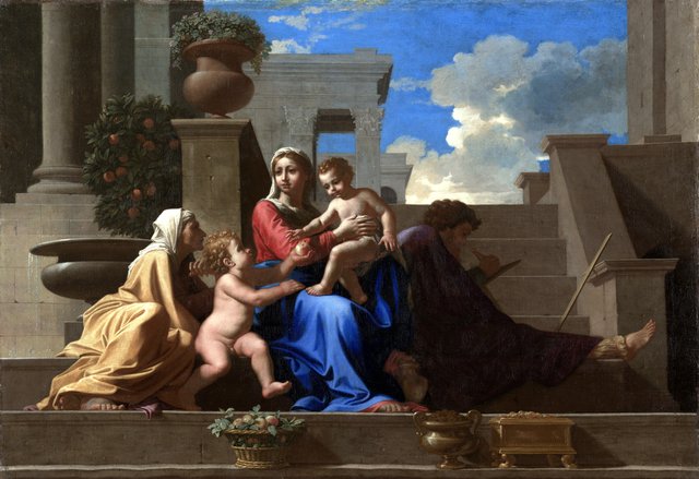 The Holy Family on the Steps by Nicolas Poussin
