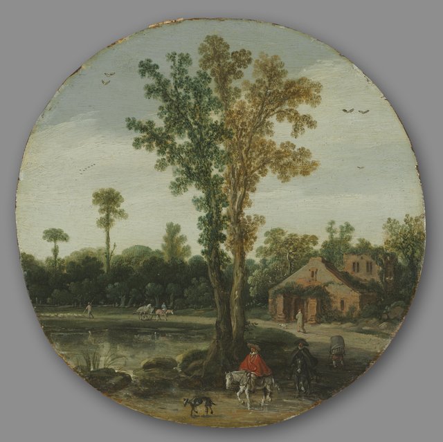 Travelers by a Lake by Esaias van de Velde
