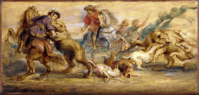 Study for "The Bear Hunt" (for the Alcázar, Madrid) by Peter Paul Rubens