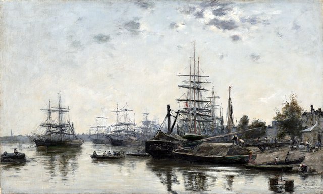 View of Bordeaux, from the Quai des Chartrons by Eugène Louis Boudin