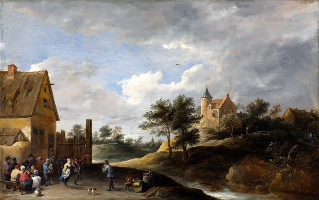 Landscape with Peasants Dancing by David Teniers the Younger