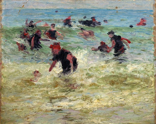 Beach Study (verso) by Edward Henry Potthast