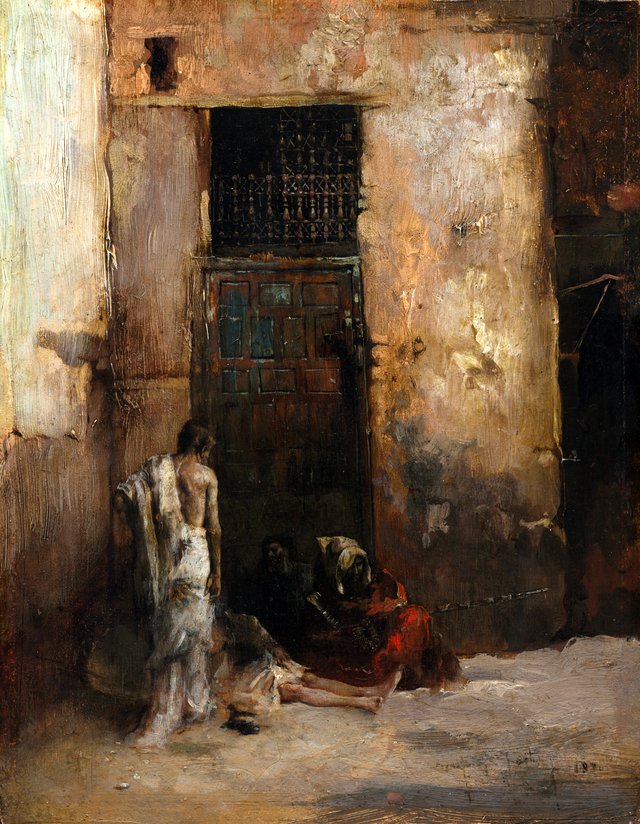 Beggars by a Door by Mariano Fortuny