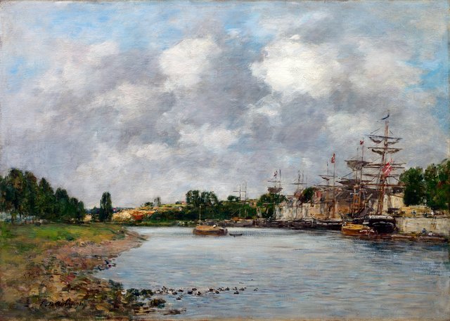 View of the Port of Saint-Valéry-sur-Somme by Eugène Louis Boudin