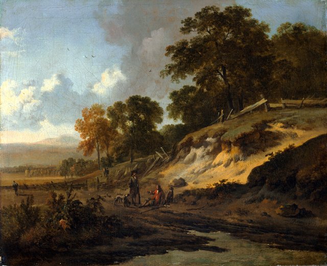 Landscape with Hunters by Jan Wijnants