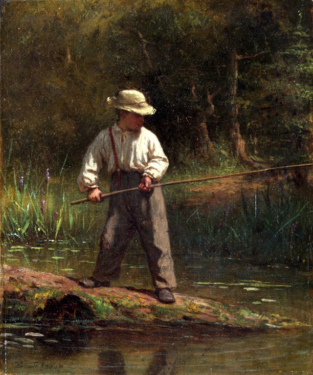 Boy Fishing by Eastman Johnson