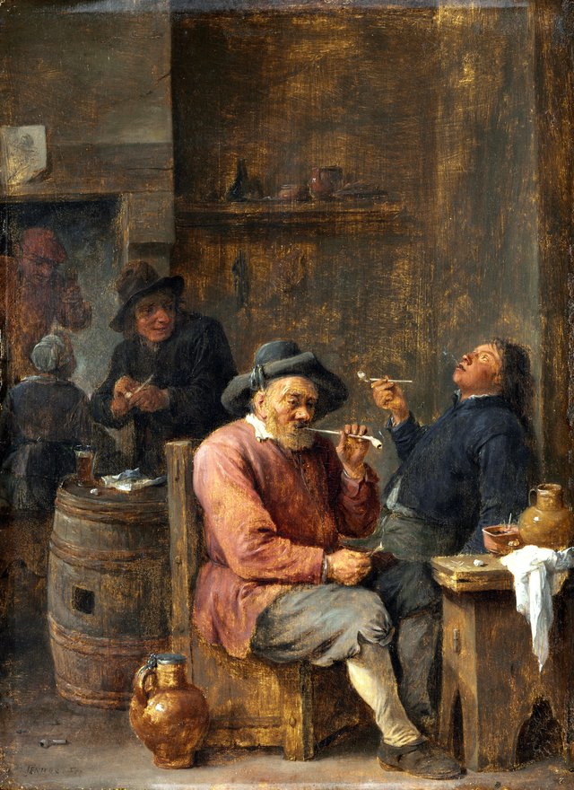 Peasants Smoking in an Inn by David Teniers the Younger