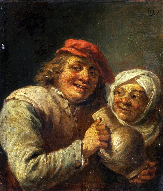 Old Man and Woman by David Teniers the Younger