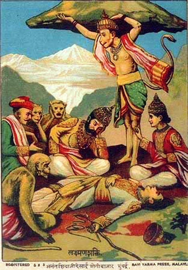 Laxman Shakti by Raja Ravi Varma