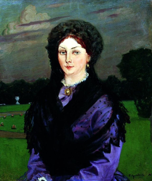 Female portrait by Boris Kustodiev