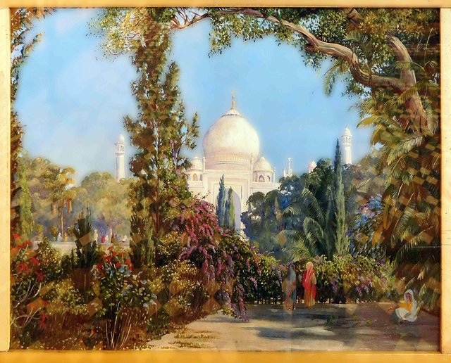 View of the Taj Mahal at Agra, North West India by Marianne North