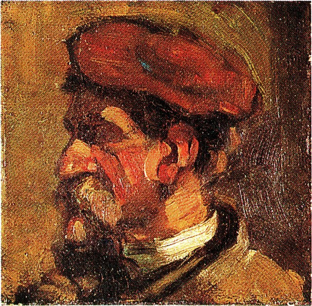 Portrait of een man met baret by Theo van Doesburg