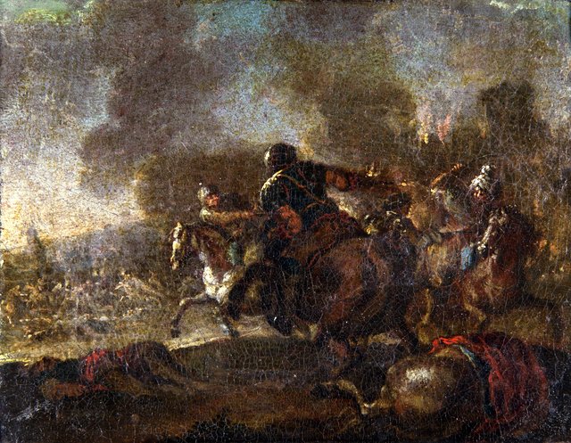 North African Battle Scene by Jacques Courtois