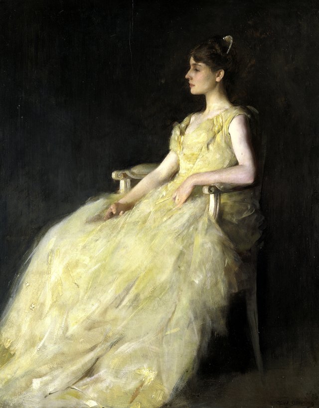 Lady in Yellow by Thomas Dewing
