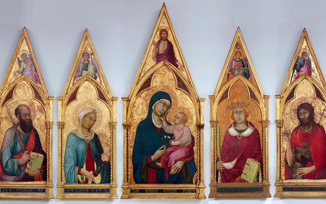 Virgin and Child with Saints by Simone Martini
