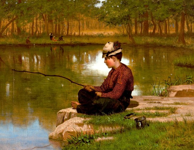 Waiting for a Bite, Central Park by John George Brown