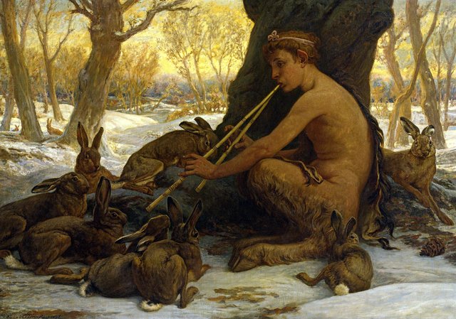 Young Marsyas (Marsyas Enchanting the Hares) by Elihu Vedder
