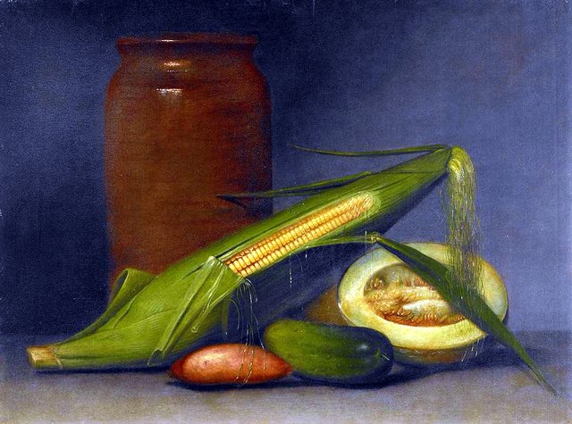 Corn and Cantaloupe by Raphaelle Peale