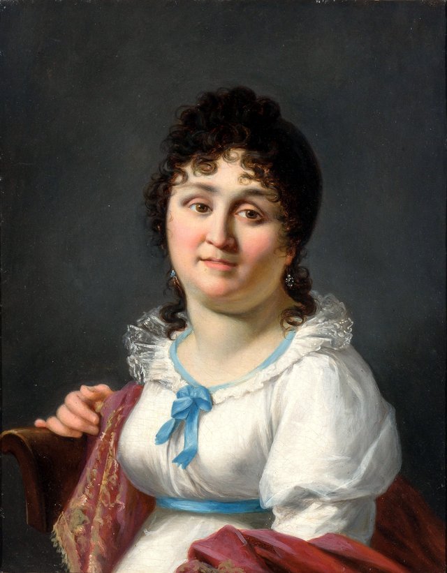 Madame Regnault with a Blue Ribbon by Jean-Baptiste Regnault