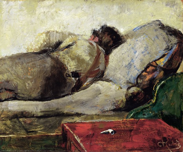 Fisherman Rasmus Gaihede's afternoon nap by Christian Krohg