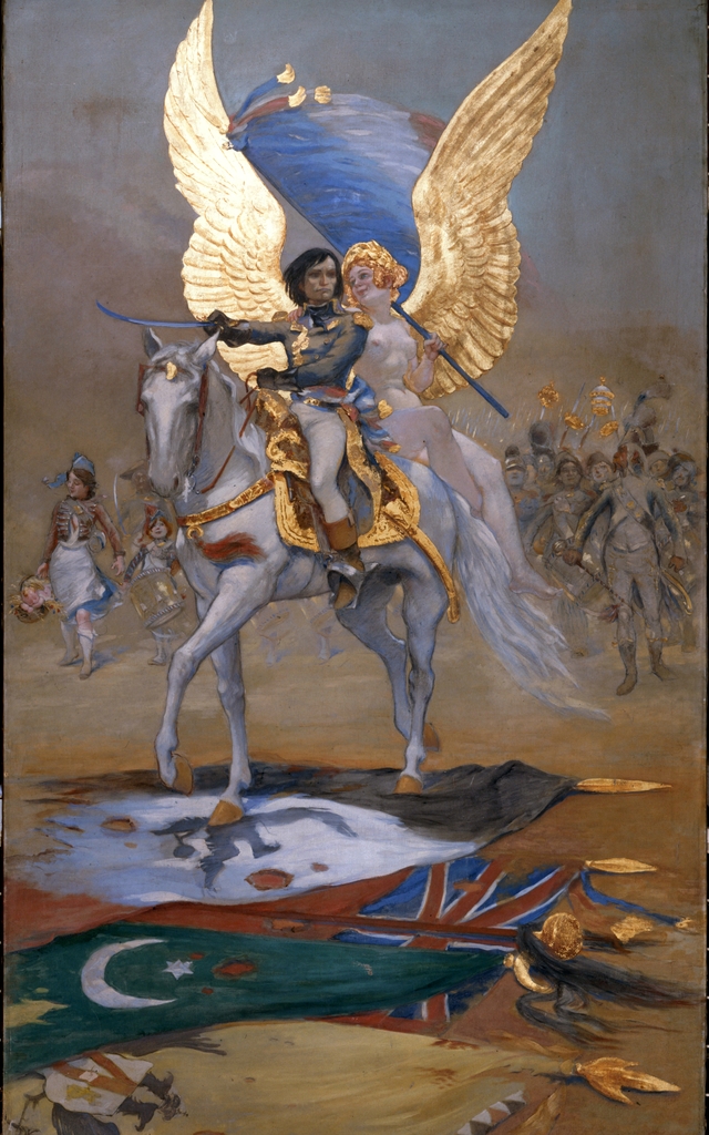 À Bonaparte. Enseigne de la maison Lempereur, autrefois rue Bonaparte by Adolphe-Léon Willette