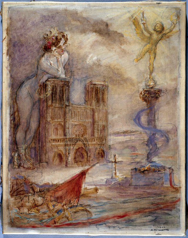 Notre-Dame de Paris by Adolphe-Léon Willette