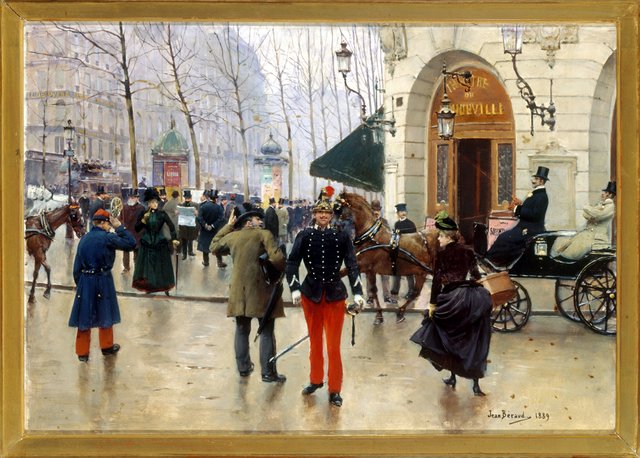 Boulevard des Capucines and théâtre du Vaudeville by Jean Béraud