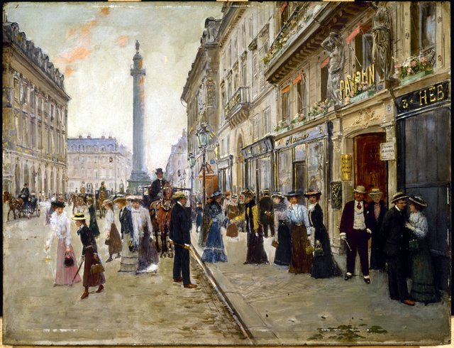 Sortie des ouvrières de la maison Paquin by Jean Béraud
