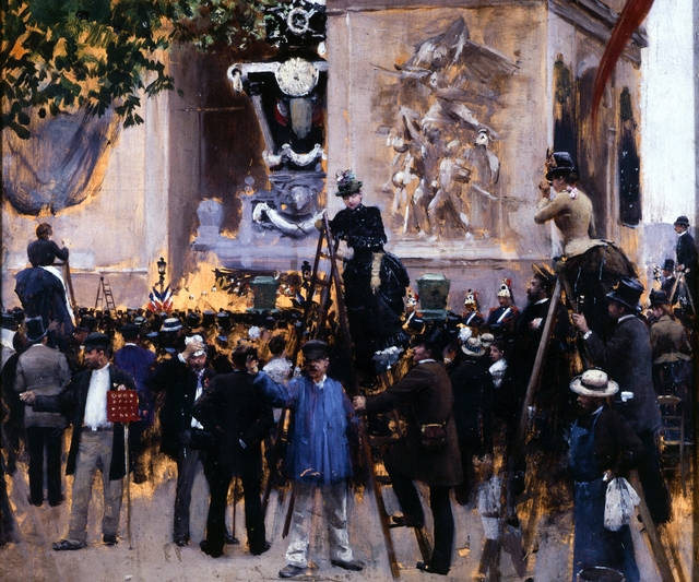 Les funérailles de Victor Hugo, place de l'Étoile (1er juin 1885) by Jean Béraud
