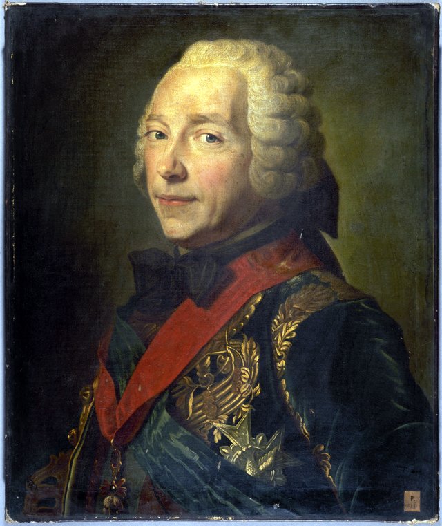 Portrait de Charles-Louis-Auguste Fouquet, duc de Belle-Isle (1684-1761), maréchal de France by Maurice Quentin de La Tour