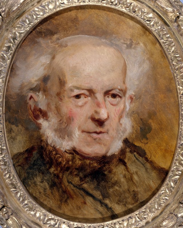 Porträt des Malers Jean-Baptiste Isabey, Vater des Künstlers by Eugène Isabey