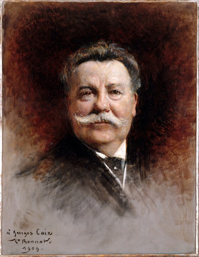 Portrait of Georges Cain (1853-1919), painter and literary man by Léon Bonnat
