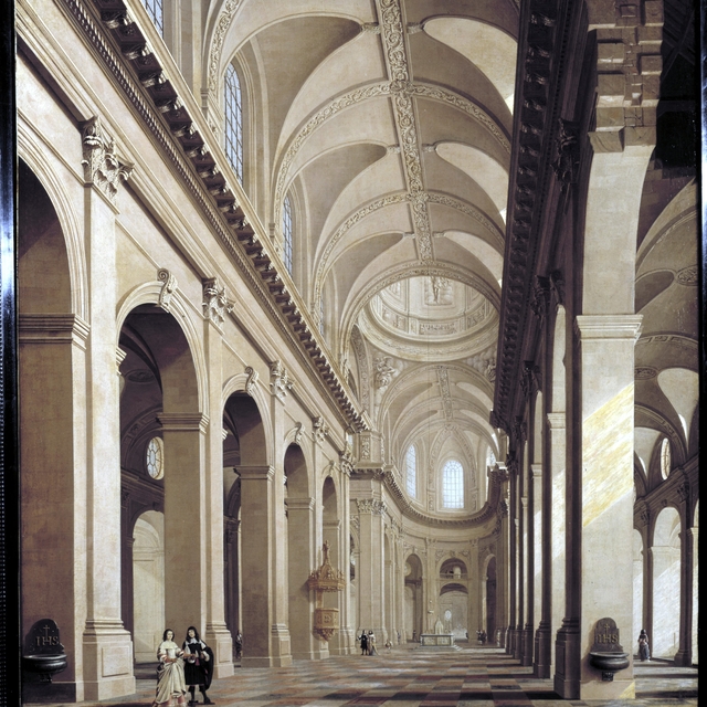 Idealized interior of the Church of Saint-Sulpice in Paris by Daniël de Blieck
