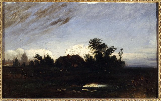 Une mare près de la Glacière, au crépuscule (1821) by Paul Huet