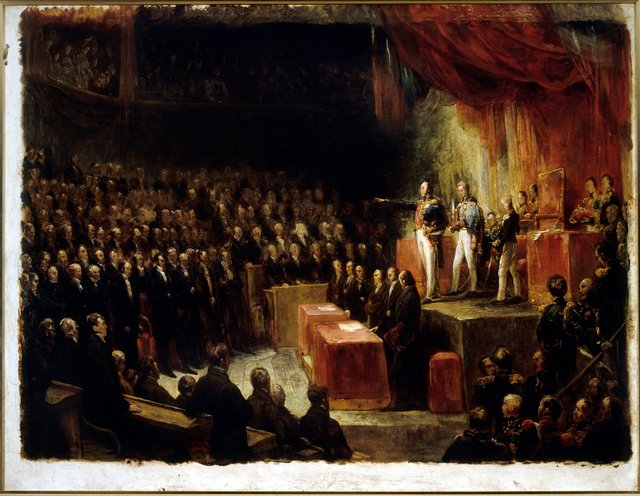 Louis-Philippe prêtant serment devants les chambres, le 9 août 1830 by Ary Scheffer