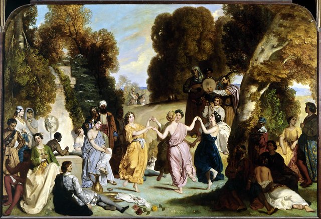 Décoration de la salle à manger de l'hôtel Mahler by Louis Boulanger