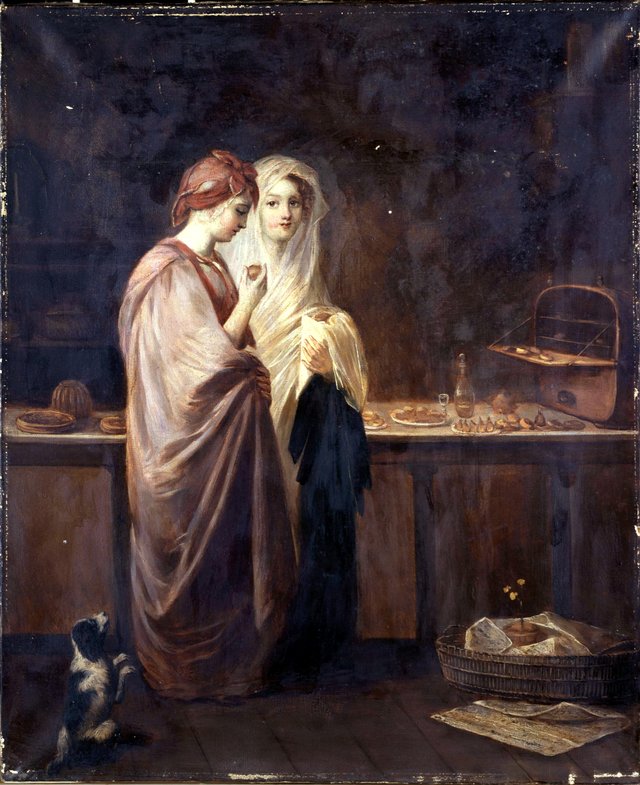 Deux élégantes dans une pâtisserie by Hortense Haudebourt-Lescot
