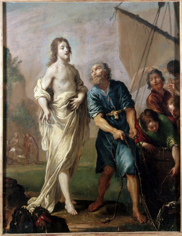 La Pêche miraculeuse ou la Vocation de saint Pierre "Petit may" de Notre-Dame 1624 by Claude Vignon