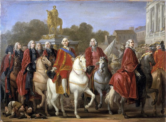 Einweihung der Statue von Ludwig XV auf dem gleichnamigen Platz durch das Corps der Stadt Paris am 20. Juni 1763 by Joseph-Marie Vien