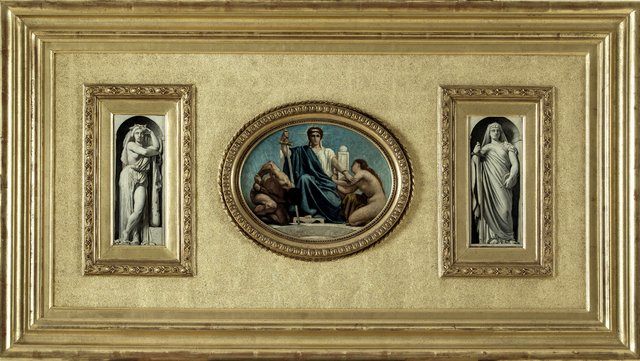 Sketch for the courtroom of the Cour des Assises of the Palais de Justice in Paris: Justice protecting the weak by Léon Bonnat