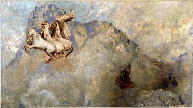 The chariot of the Sun by Odilon Redon