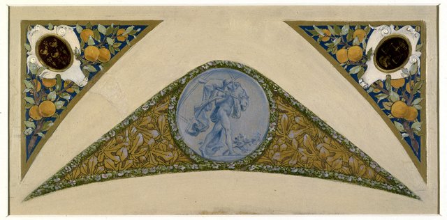 Esquisse pour l'escalier des Fêtes de l'Hôtel de Ville de Paris : Lion by Luc-Olivier Merson