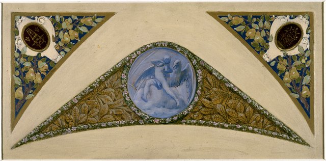 Esquisse pour l'escalier des Fêtes de l'Hôtel de Ville de Paris : Verseau by Luc-Olivier Merson